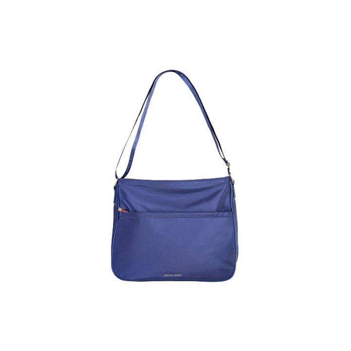 Borsa con tracolla logata regolabile Blu