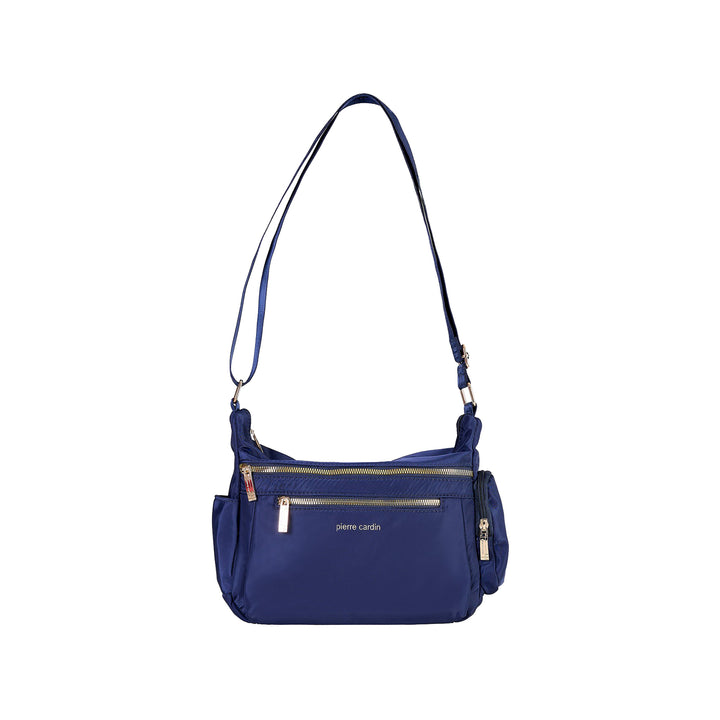 Borsa a tracolla in nylon Pierre Cardin Blu