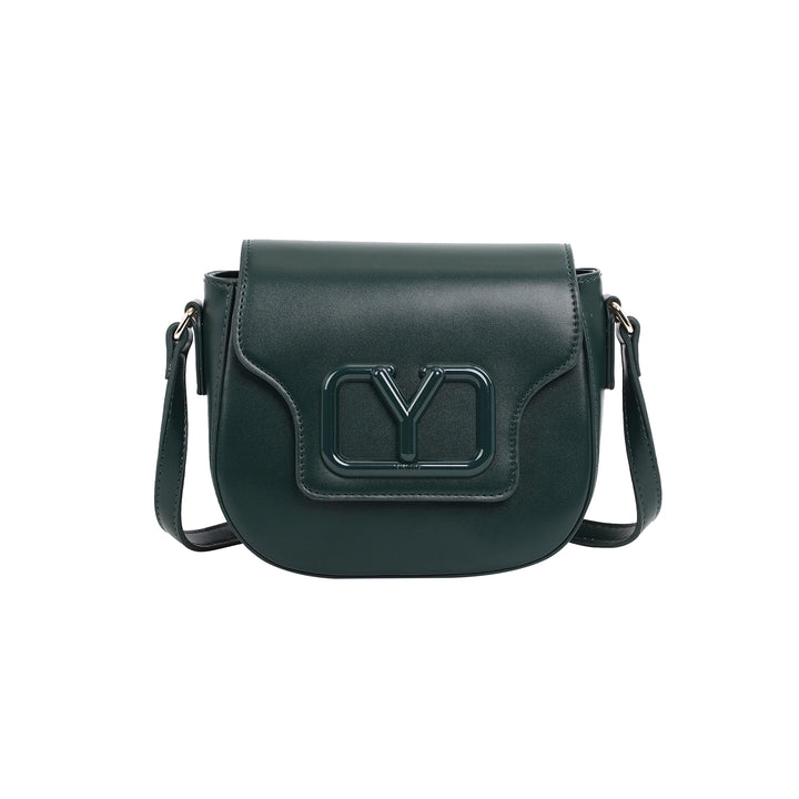 Borsa Donna Verde, arrotondata, in misto similpelle liscia