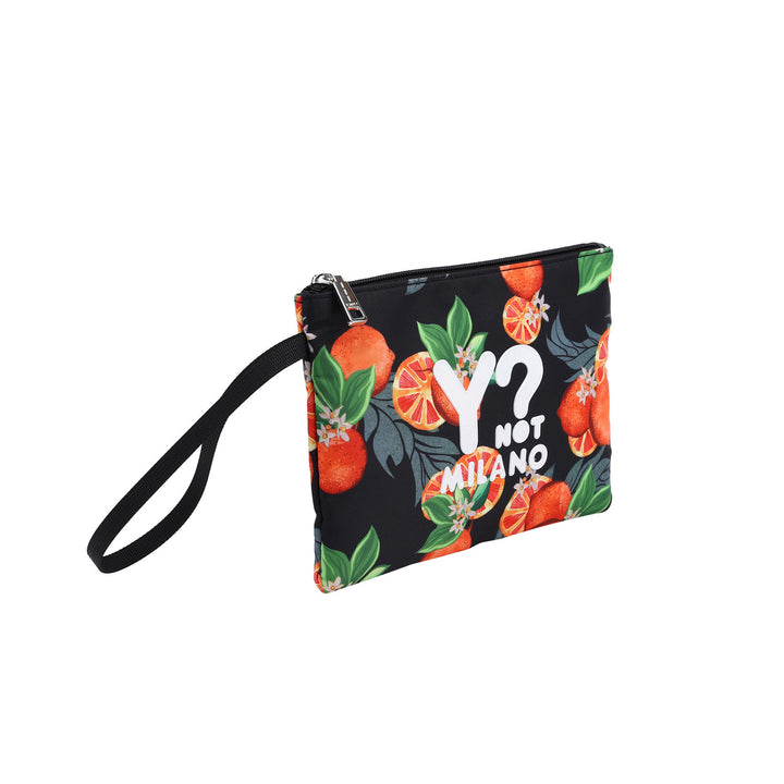 Pochette Donna con stampa a contrasto e logo frontale