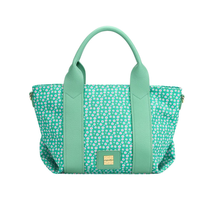 borsa con stampa fiorellini all over colore Verde acqua