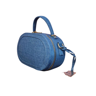 Borsa reporter con tracolla colore Denim