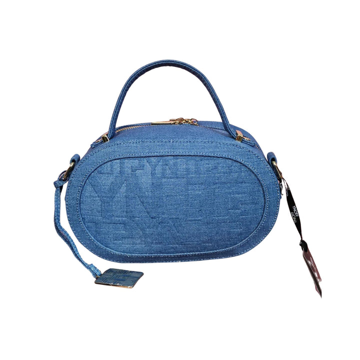 Borsa reporter con tracolla colore Denim