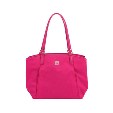 Borsa shopper con doppi manici colore Fucsia