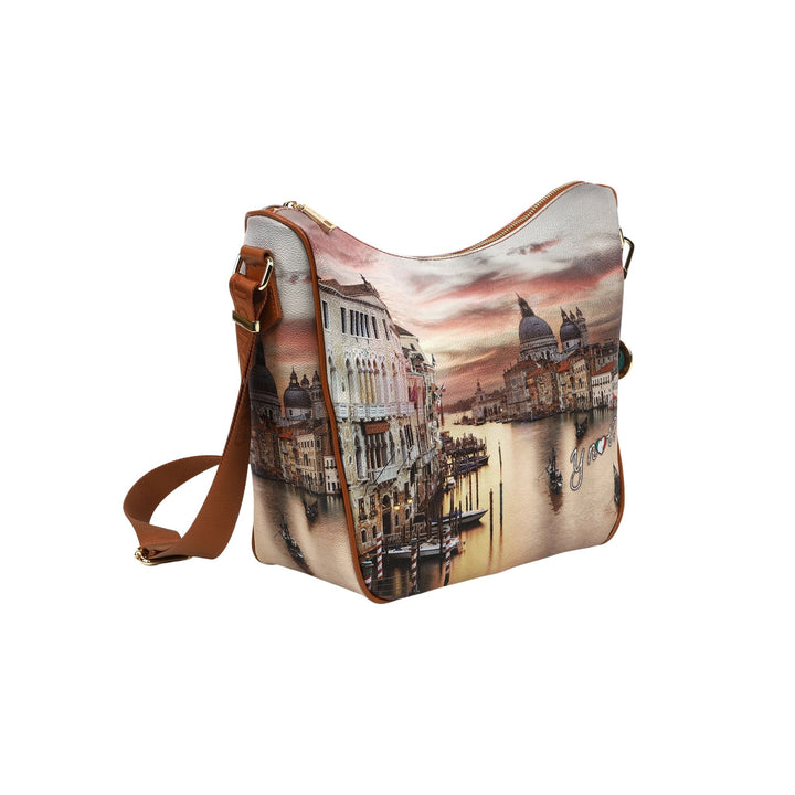 Borsa modello Hobo con tracolla e tasca con zip sul retro colore Canal Grande