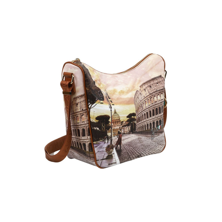 Borsa modello Hobo con tracolla e tasca con zip sul retro colore Life In Rome