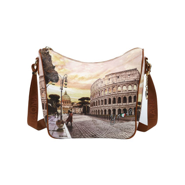 Borsa modello Hobo con tracolla e tasca con zip sul retro colore Life In Rome