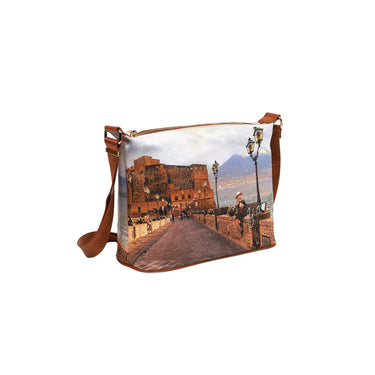 Women's bag with ribbon shoulder strap with Castel Dell'Ovo logo