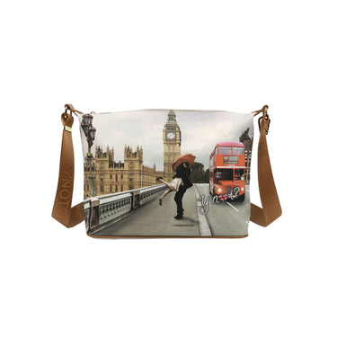 Women's bag with ribbon shoulder strap with London Love logo