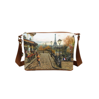 Women's bag with ribbon shoulder strap with Romantic Paris logo