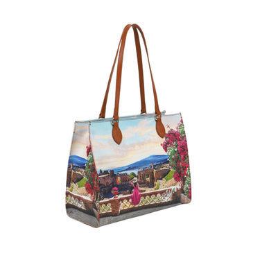 Borsa a spalla con stampa Taormina Summer