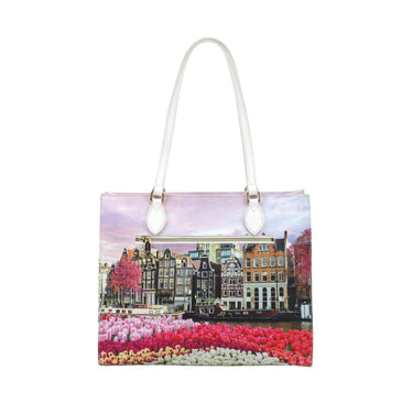 Retro Borsa a spalla con stampa Tulips