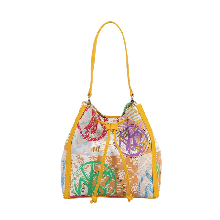 Borsa Donna con lacci e fantasia multicolore