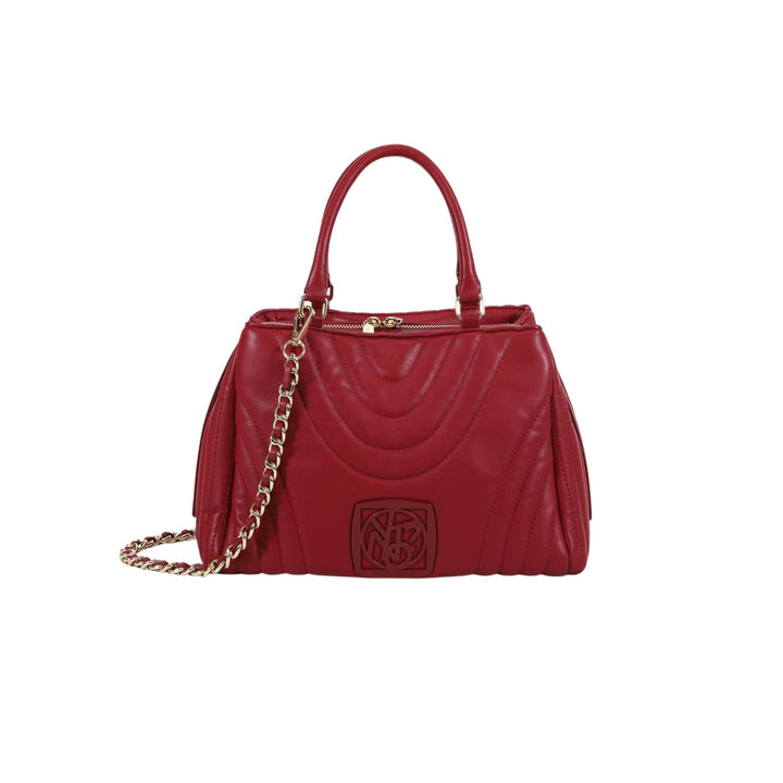 Immagine frontale Borsa con catena removibile colore Rosso. 