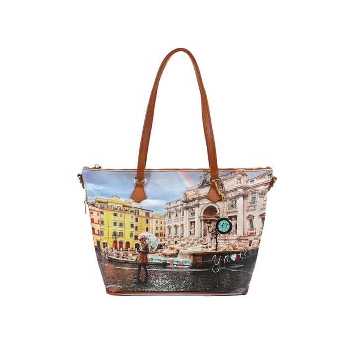 Borsa Donna con manici a spalla e stampa iconica all over