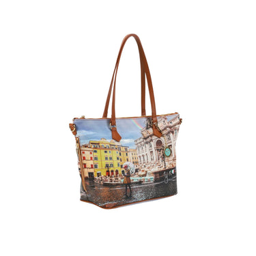 Borsa Donna con manici a spalla e stampa iconica all over