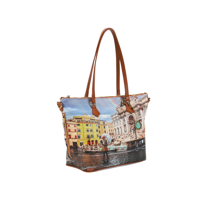 Borsa Donna con manici a spalla e stampa iconica all over