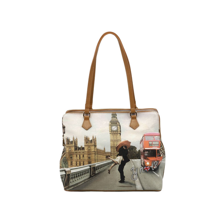 Borsa a spalla con stampa London Love