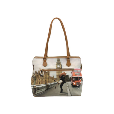 Borsa a spalla con stampa London Love