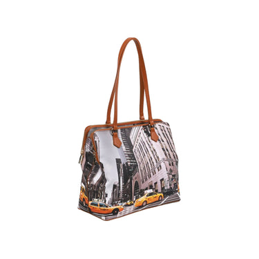 Borsa a spalla con stampa 5TH Avenue