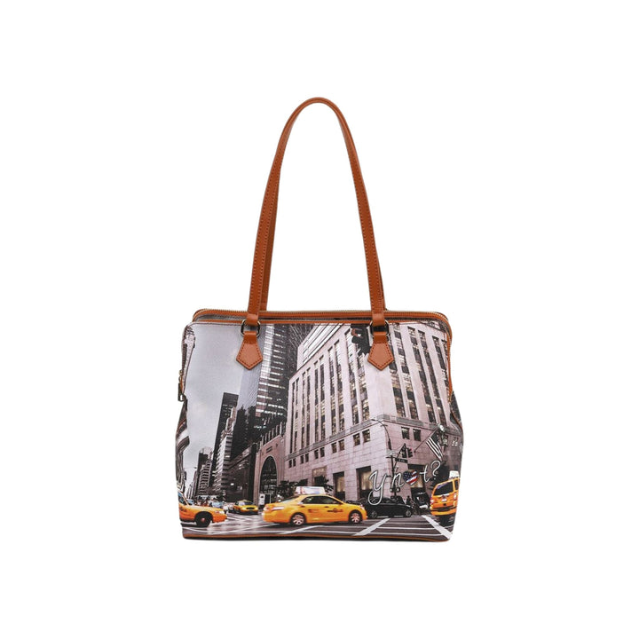 Borsa a spalla con stampa 5TH Avenue