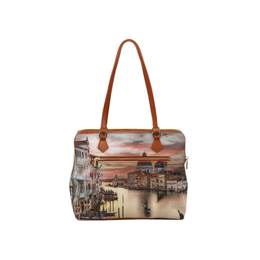 Borsa a spalla con stampa Canal Grande