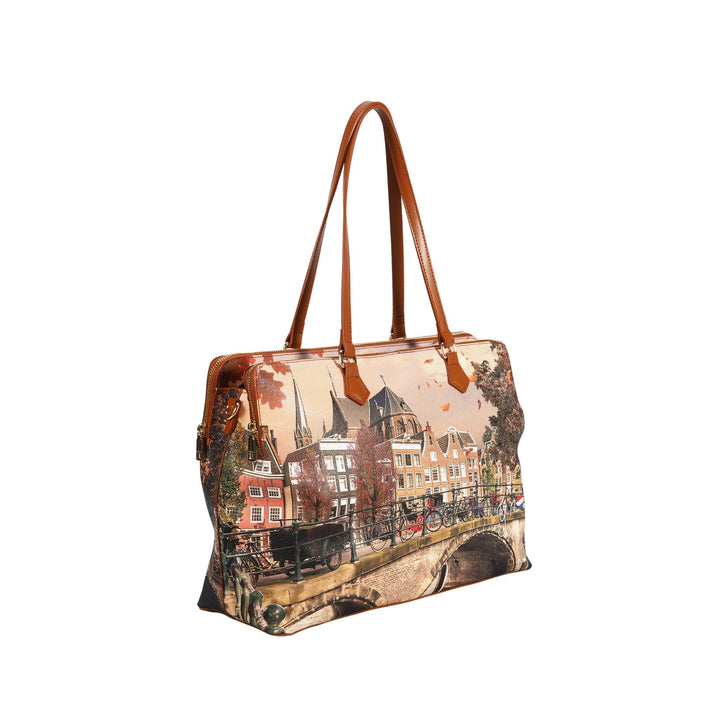 Borsa Donna in similpelle con stampa all over