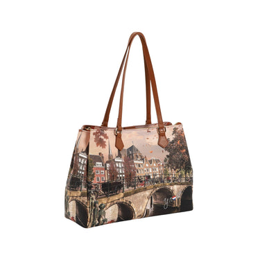 Borsa Donna in similpelle con bottone magnetico