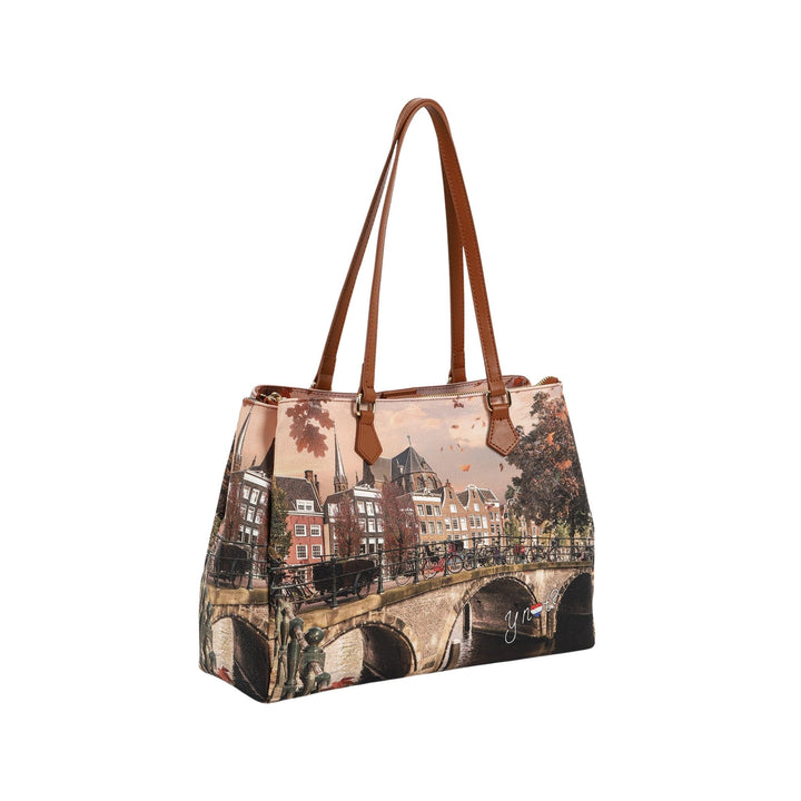 Borsa Donna in similpelle con bottone magnetico