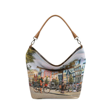 Borsa Donna della linea Yes Bag in ecopelle con stampa multicolore