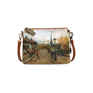 Women's shoulder bag with Romantic Paris city print