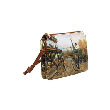 Women's shoulder bag with Romantic Paris city print