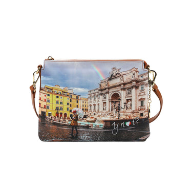 Borsa Donna modello shoulderbag con stampa iconica e cerniera 