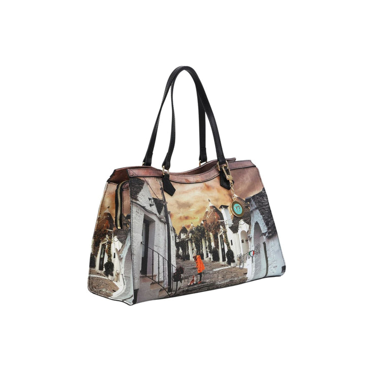  Borsa Donna a spalla, modello shopper, con charm