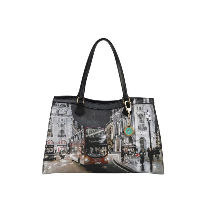 Borsa Donna a spalla, modello shopper, con charm