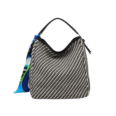 Women's bags with oblique striped pattern