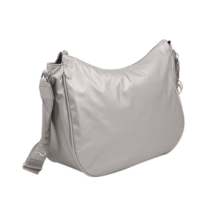 Borsa Donna Argento a tracolla con chiusura zip