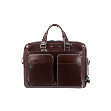 Men's leather briefcase with double handles