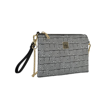 Clutch con stampa labirint e tracolla