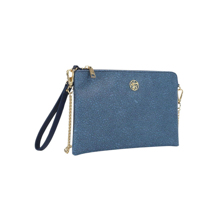 Clutch con tracolla e laccetto in pelle