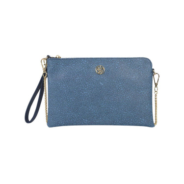 Clutch con tracolla e laccetto in pelle