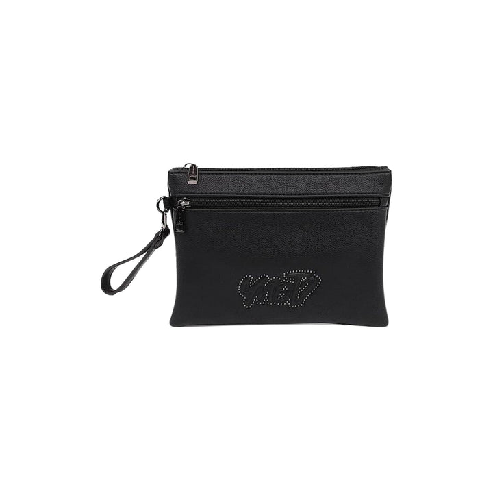 Clutch Donna Epic, in ecopelle, con logo frontale decorato con borchie 