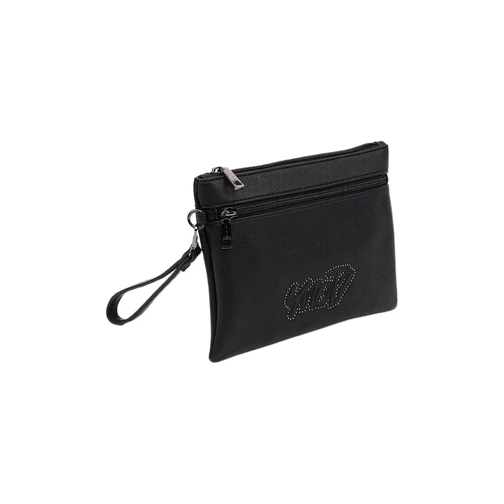 Clutch Donna Epic, in ecopelle, con logo frontale decorato con borchie 