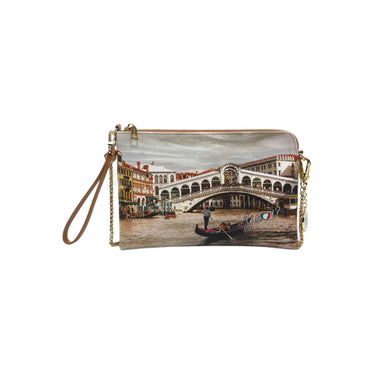 Clutch Donna capiente con tracolla e tasca posteriore