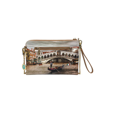 Clutch Donna capiente con tracolla e tasca posteriore