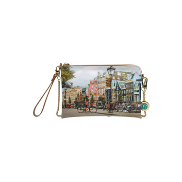 Clutch Donna Yes Bag con tracolla e tasca posteriore