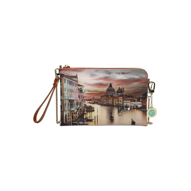 Clutch Donna con catena a tracolla e charm logo rimovibile