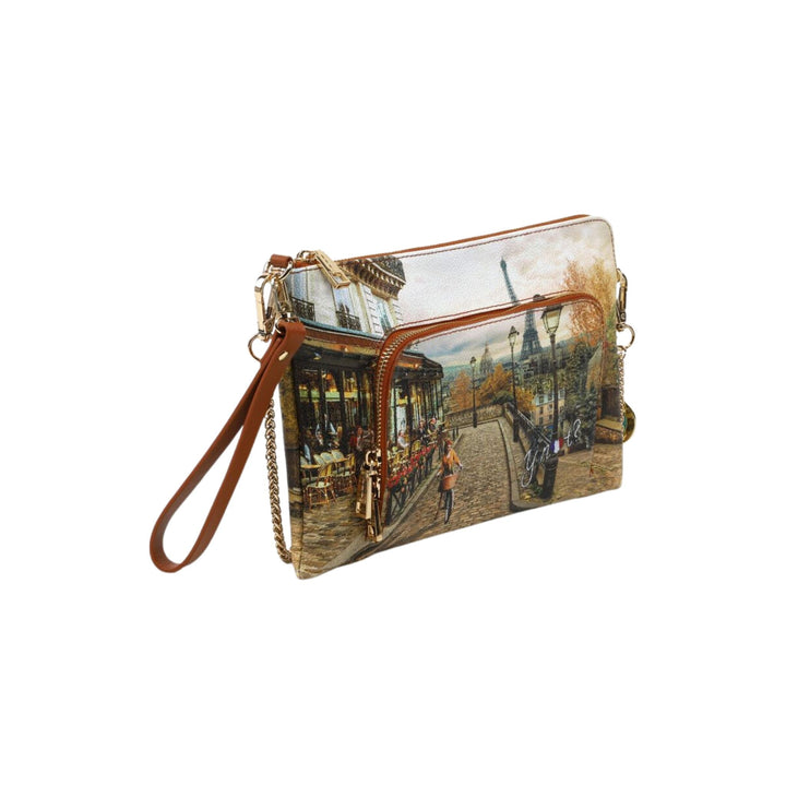 Clutch Donna della linea Yes Bag con tasca frontale e catena rimovibile