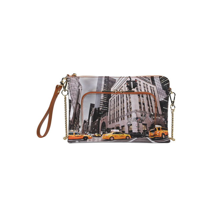 Clutch Donna della linea Yes Bag con catena rimovibile e tasca frontale con zip