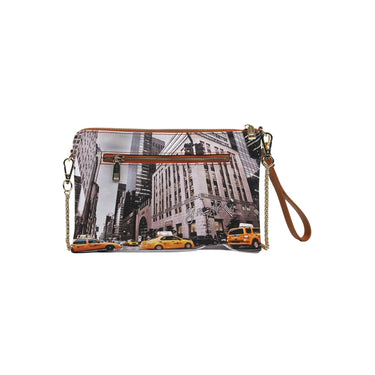 Clutch Donna della linea Yes Bag con catena rimovibile e tasca frontale con zip